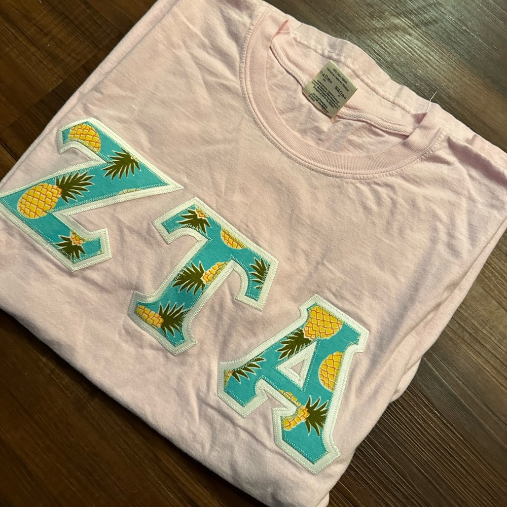 Zeta Tau Alpha Stitched Letters